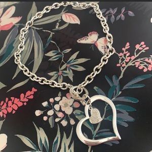 Silver heart necklace